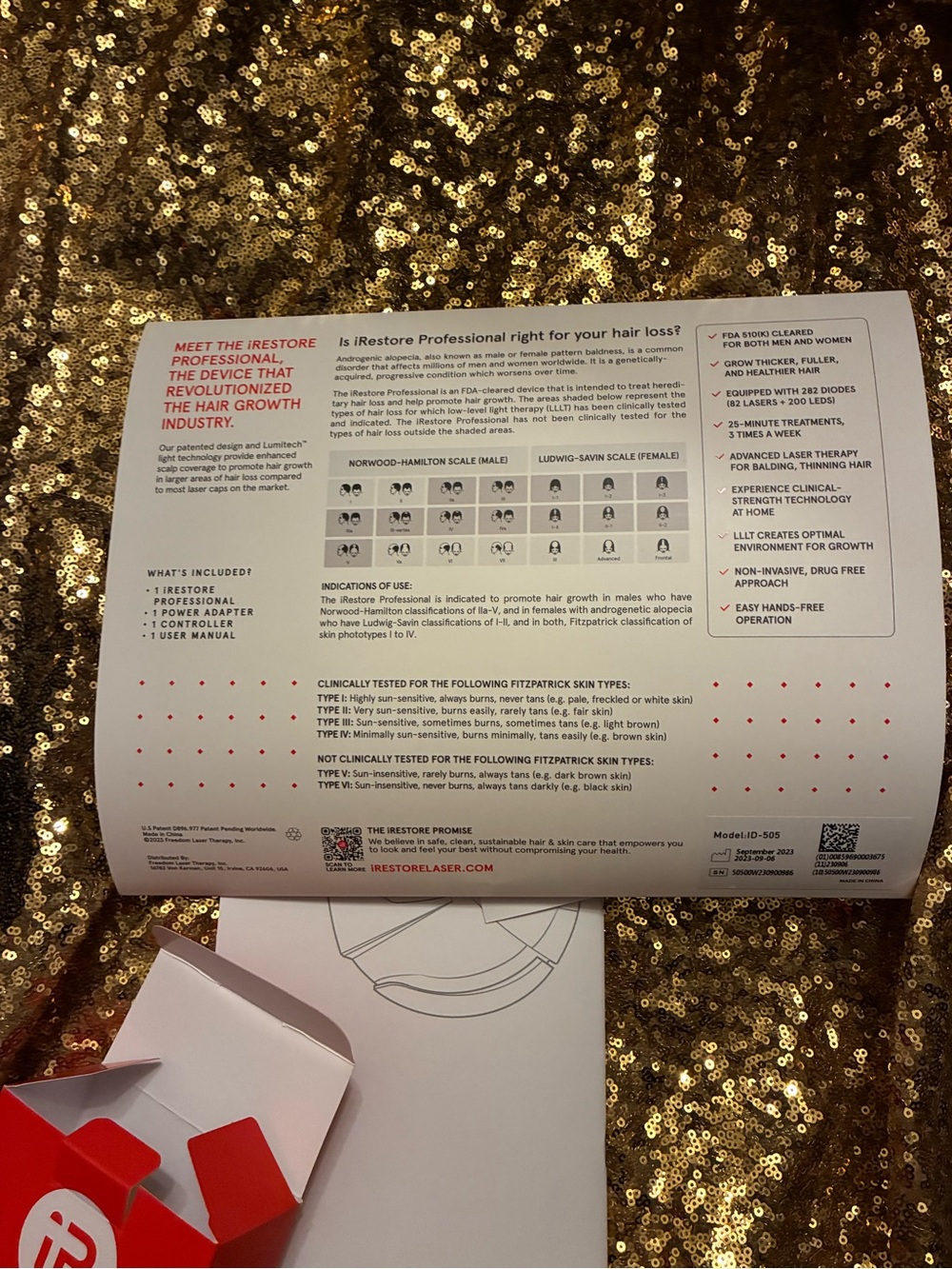 Irestore Professional red light therapy helmet premium carrying case i restore - Picture 8 of 10